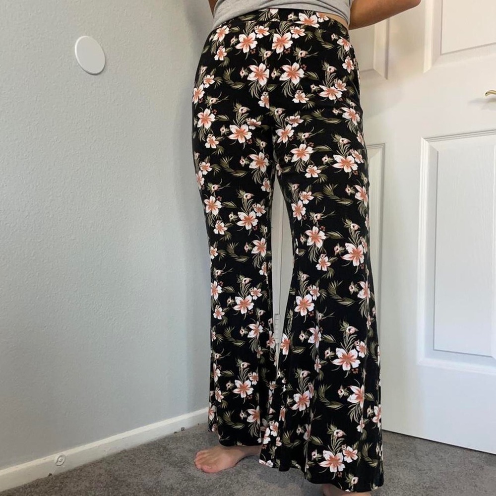floral flare pants